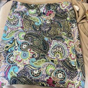 2/$20 Talbots size 12 paisley skirt